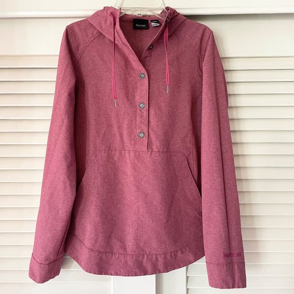 Marmot Tops - Marmot Pink/Mauve Long Sleeved Polyester Performance Lorey Hoodie PulloverTop XS